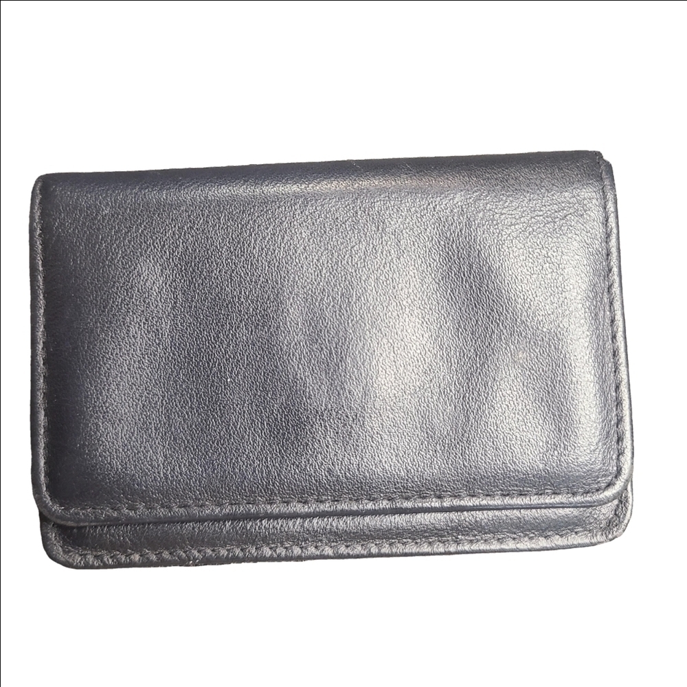 BUXTON Black Leather Card Holder